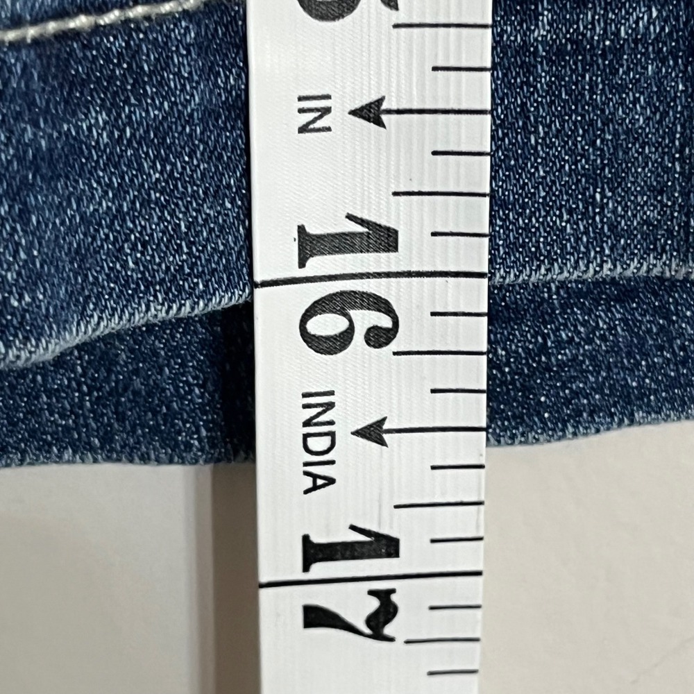 WallFlower Womens Denim Mini Skirt Button Front Medium Wash WFS11340 Size 11 - Picture 8 of 9